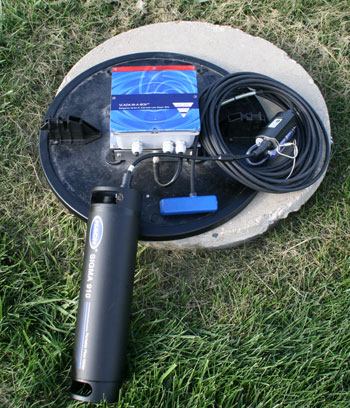 Manhole Antenna with flowmeter